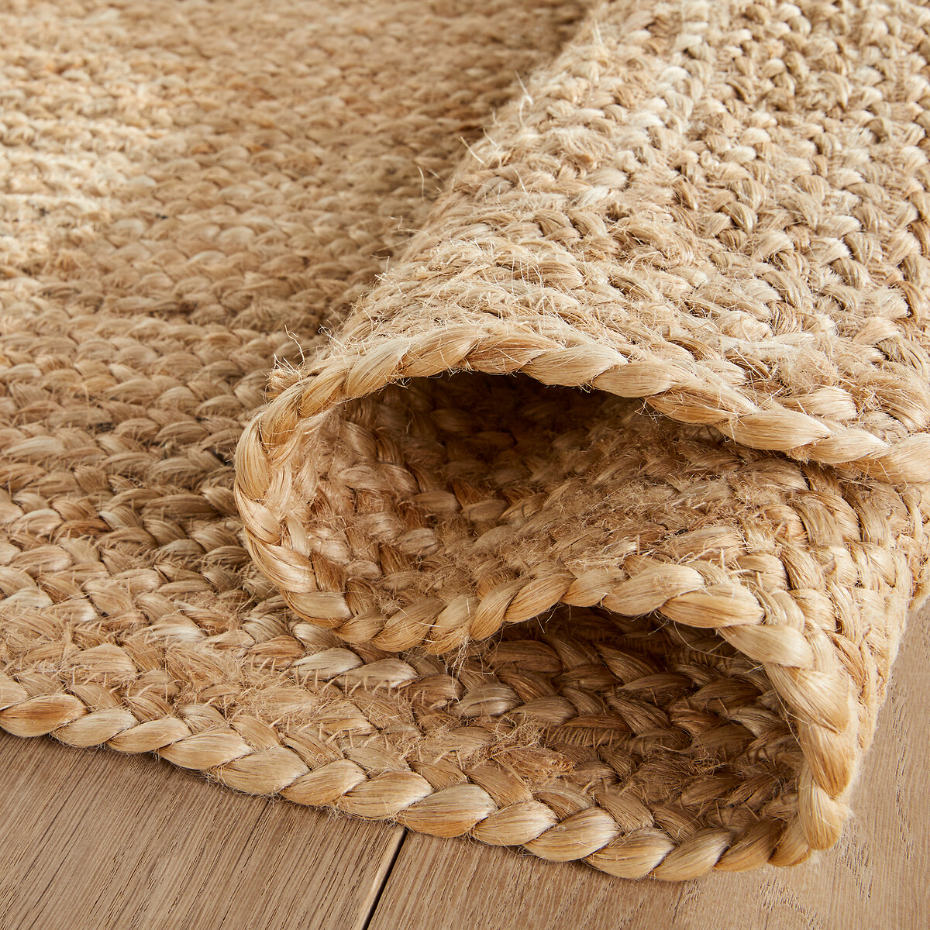 Tapis carré en jute, tressé main, Hempy