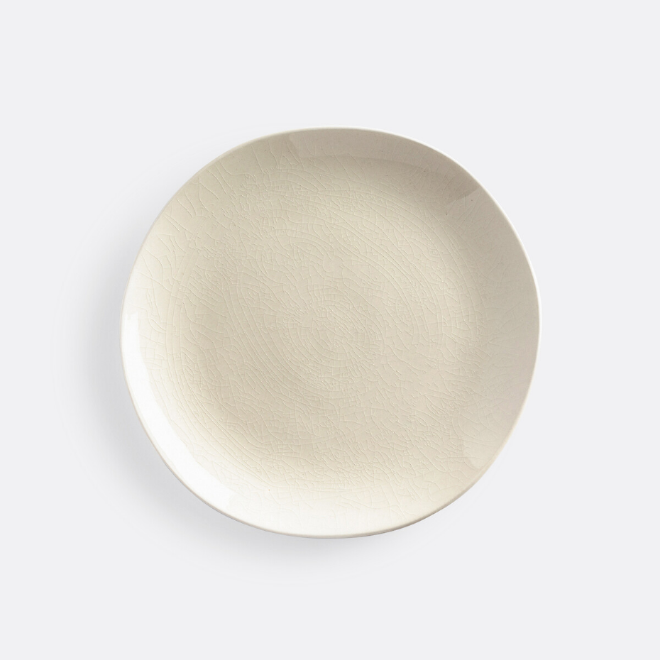 Lot 4 assiettes dessert craquelées, Gogain