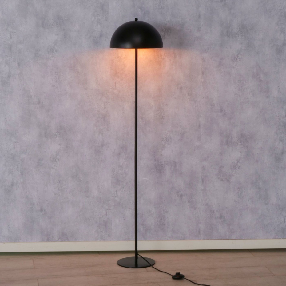 Lampadaire champignon métal noir 30x30x140cm