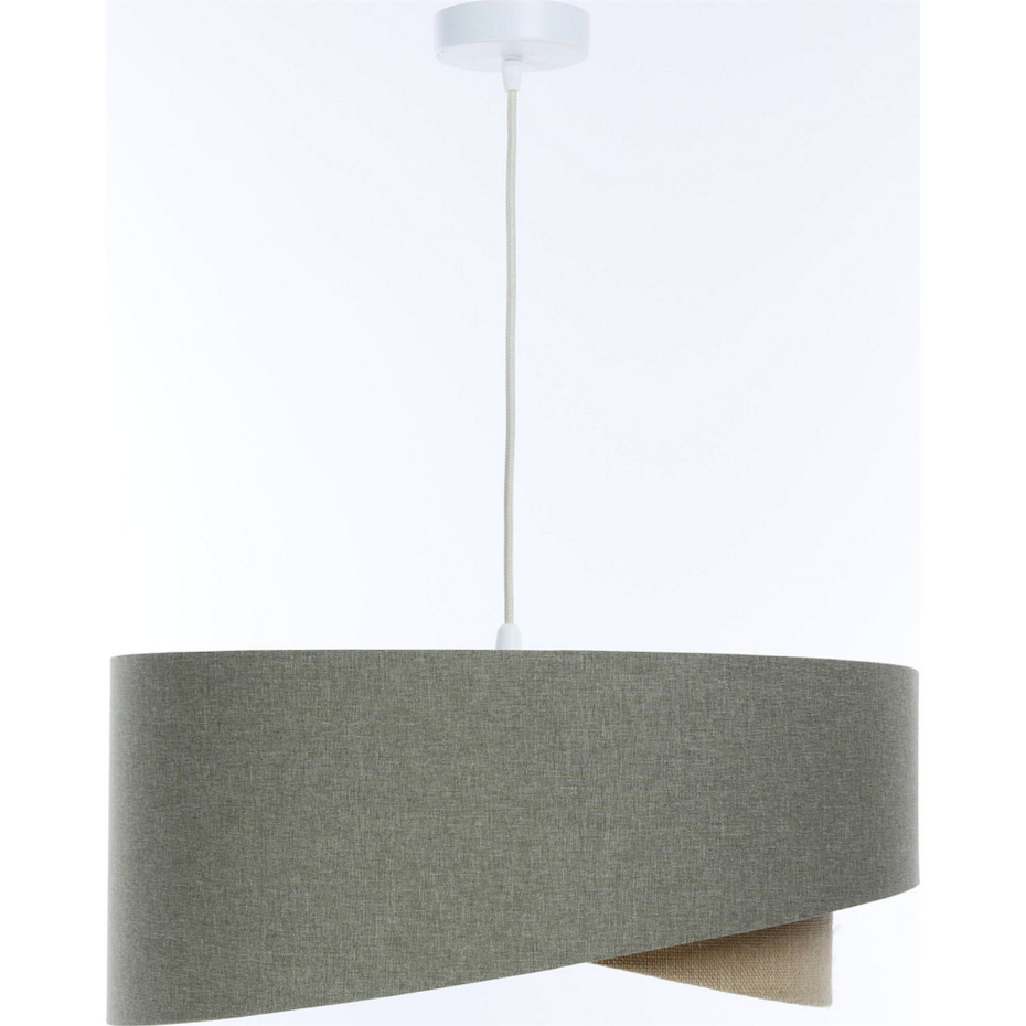 Suspension en tissu et chanvre rond Boho