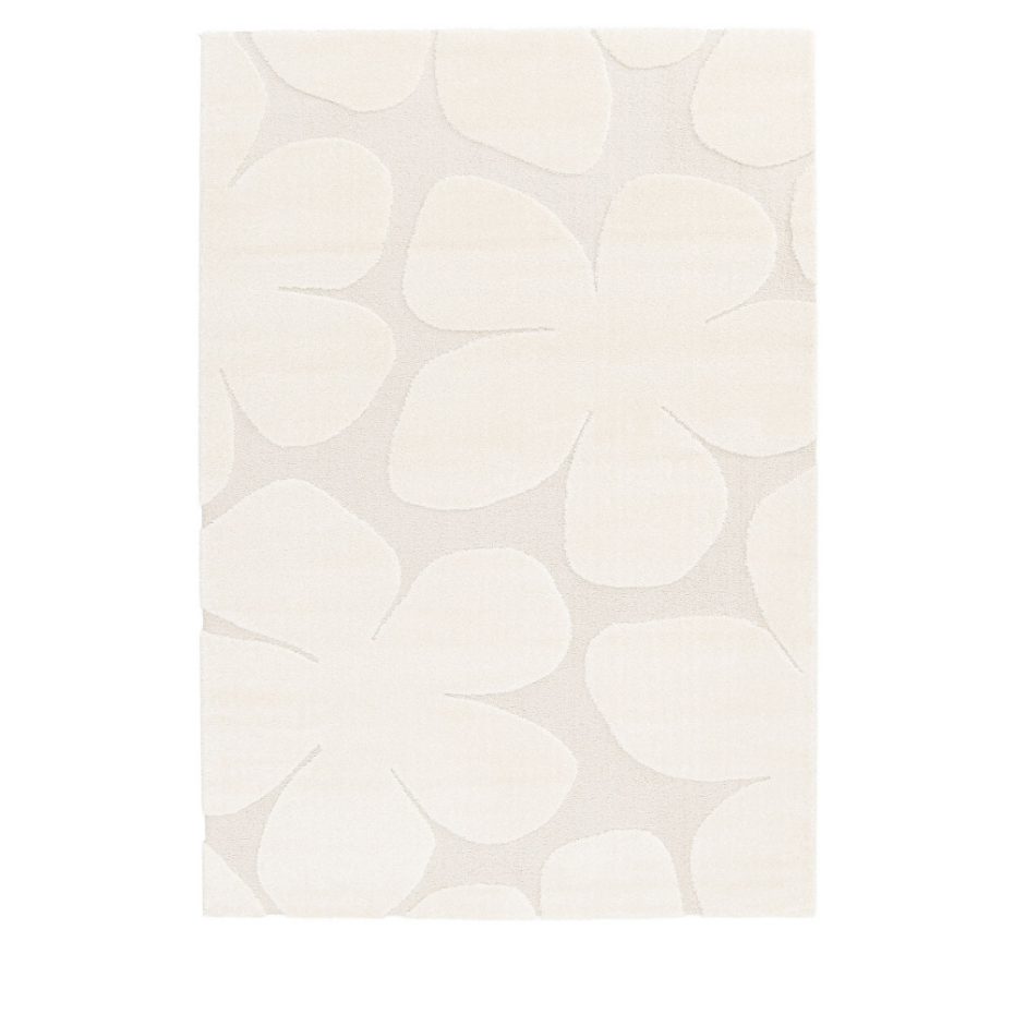 Tapis contemporain à motif floral en relief- FLOW