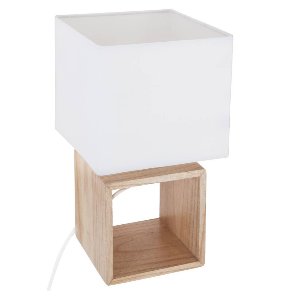 Lampe en bois cube POJO