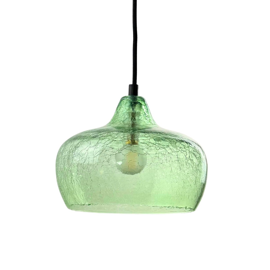 Suspension en verre soufflé craquelé, IRIS