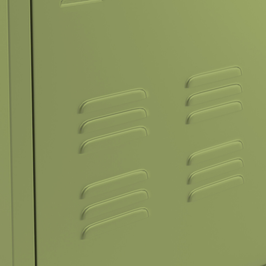 Armoire basse 2 portes en métal acier, Hiba