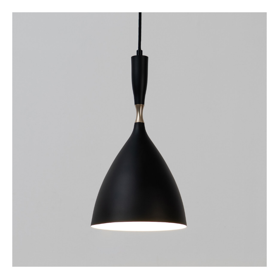 Suspension cône métal noir - DENZO