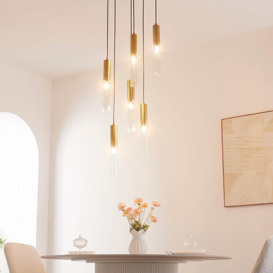Grande Suspension avec Tubes en Verre - POGGIO