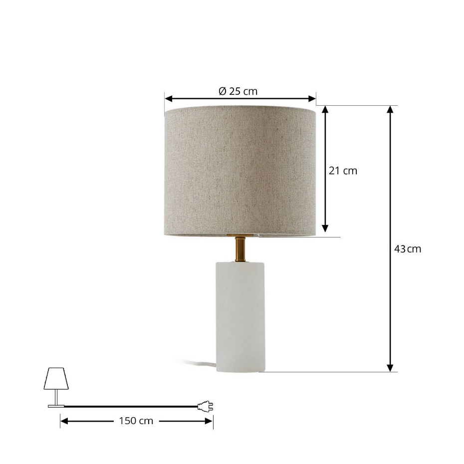 Lampe à poser en textile scandinave