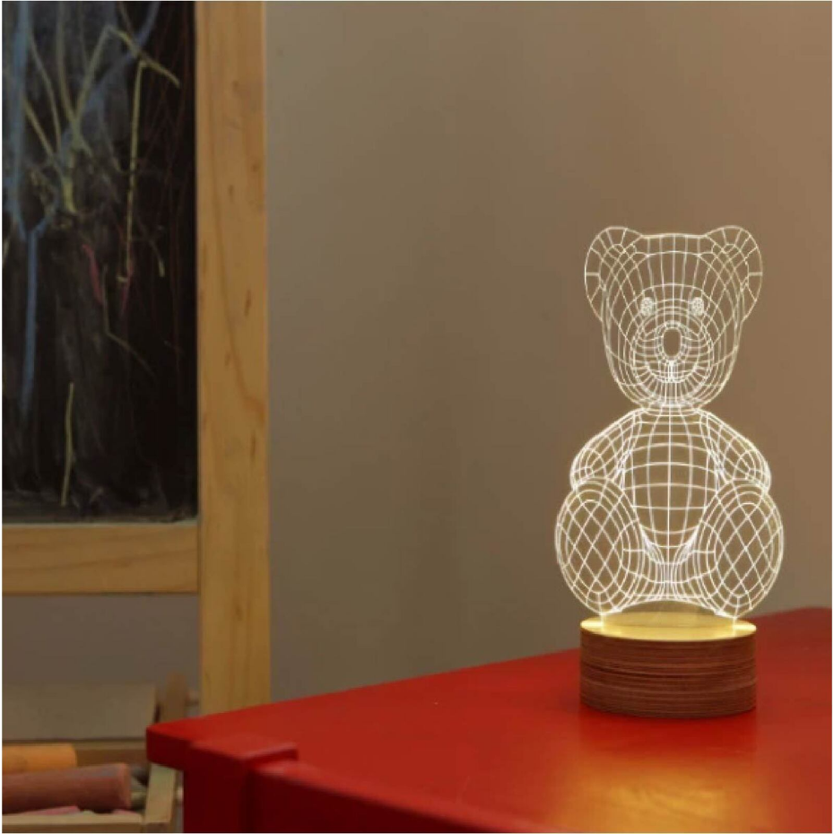 Lampe bulbing en verre forme ourson avec lumières led