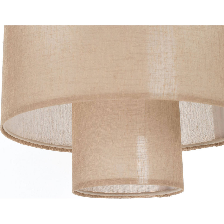 Suspension ronde en jute et lin Twin Light