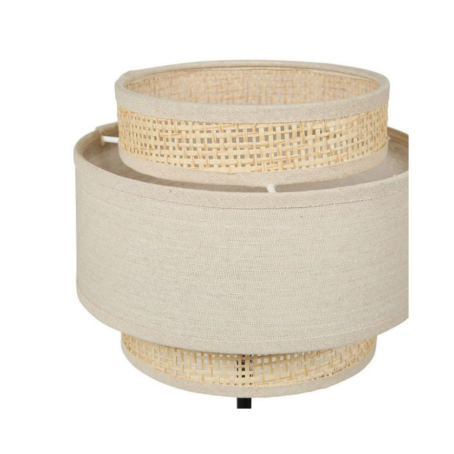 Lampe Abat-jour Papier Rotin 3 Niveaux Beige