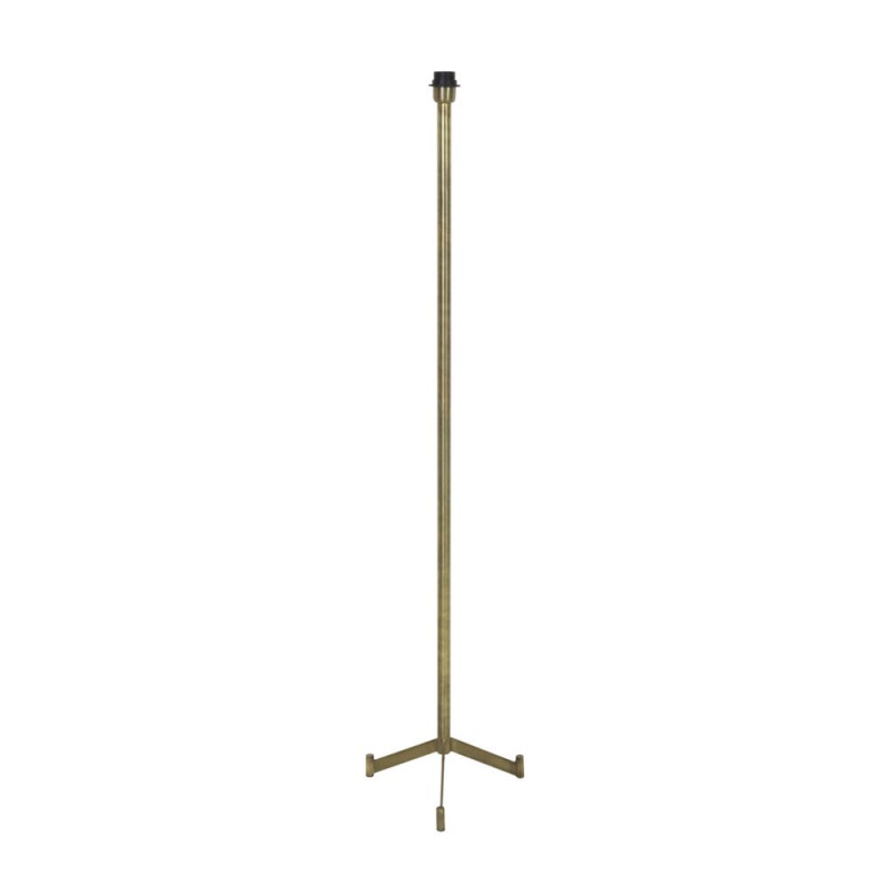 Lampadaire Denise Bronze Abat Jour Cylindre Blanc Crème