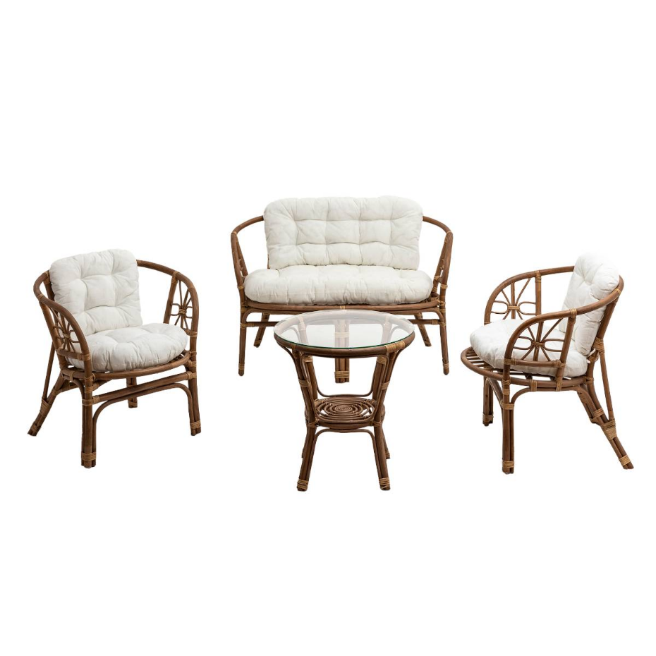 Salon de jardin en rotin 4 places  RATTAN