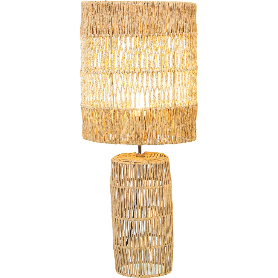 Lampe de table en rotin ajouré