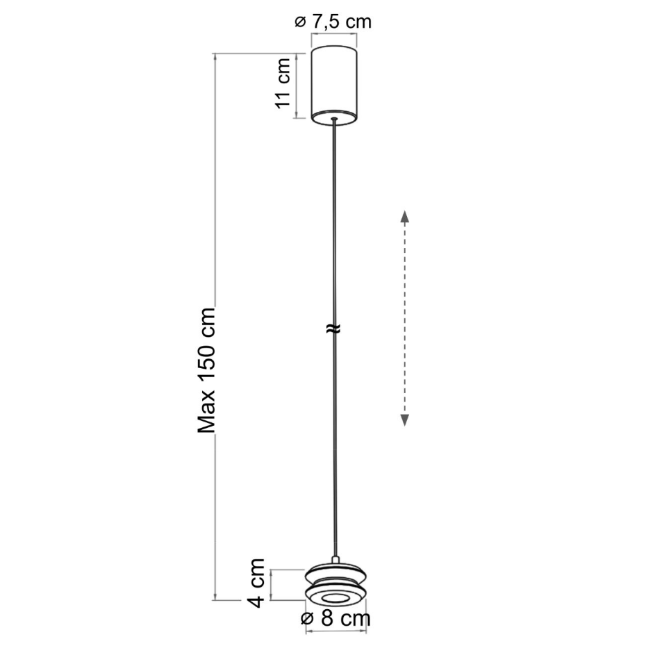 Suspension LED avec câble ajustable - RIVE