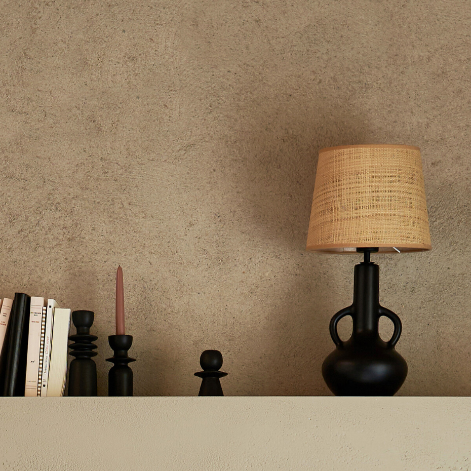 Lampe à poser céramique et raphia, Balsa