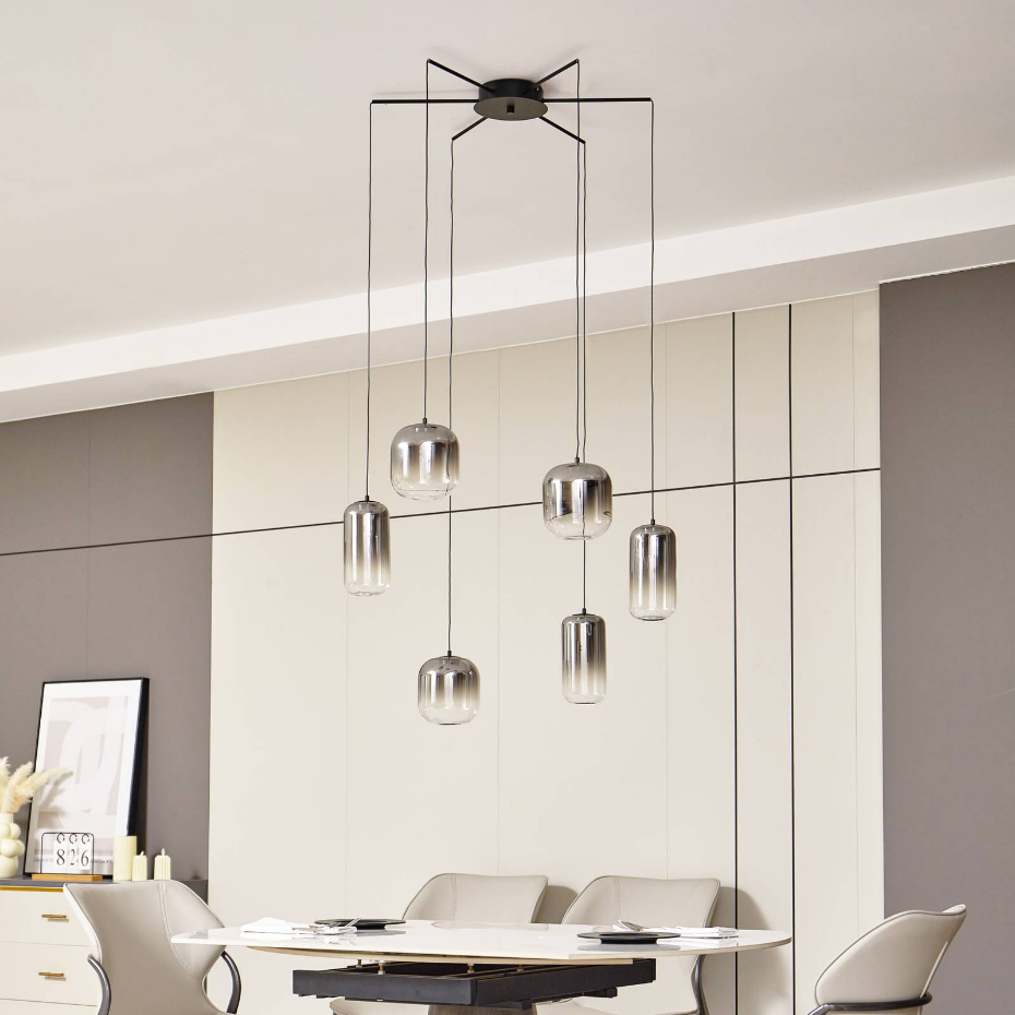 Suspension en verre moderneLED, Avelina