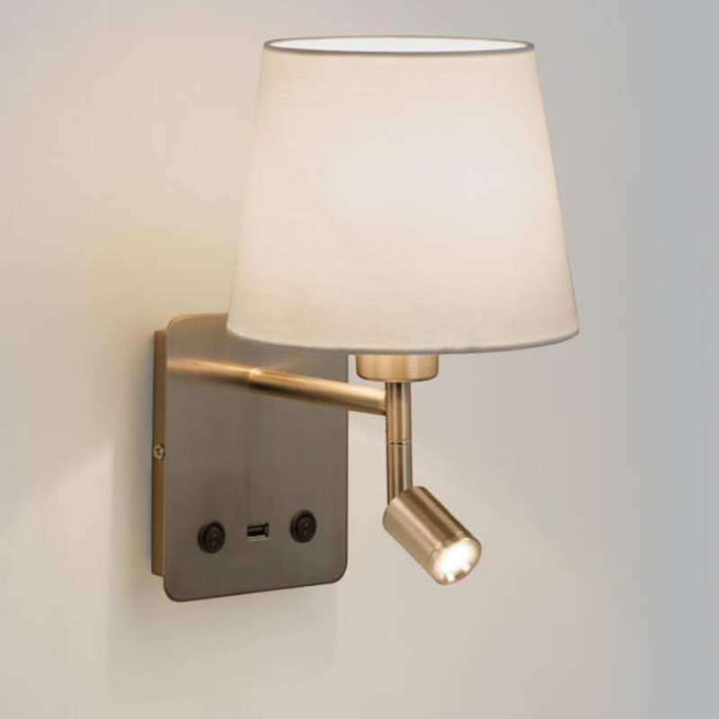 Applique Tête De Lit Laiton Lampe Et Liseuse Room2 Usb-C