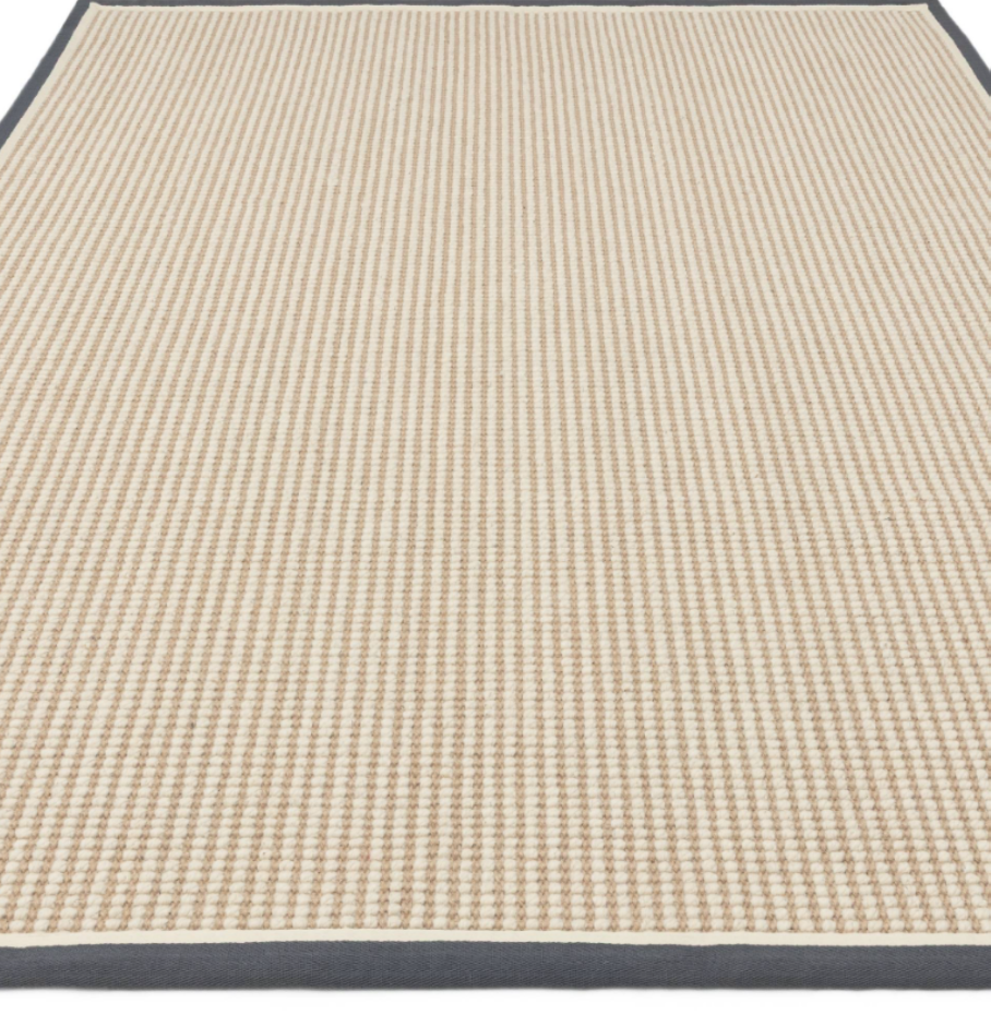 Tapis de salon moderne laine et jute ROKA