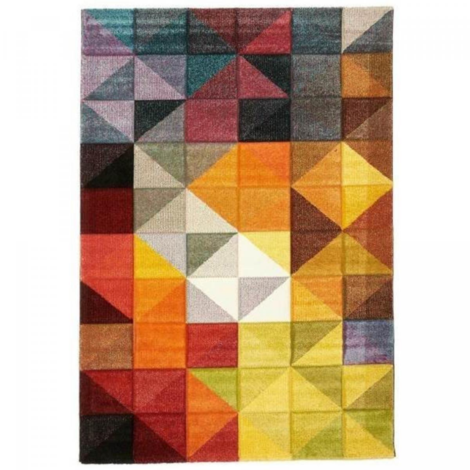 Tapis salon et chambre tissé motif géométrique LYN8 MARIX