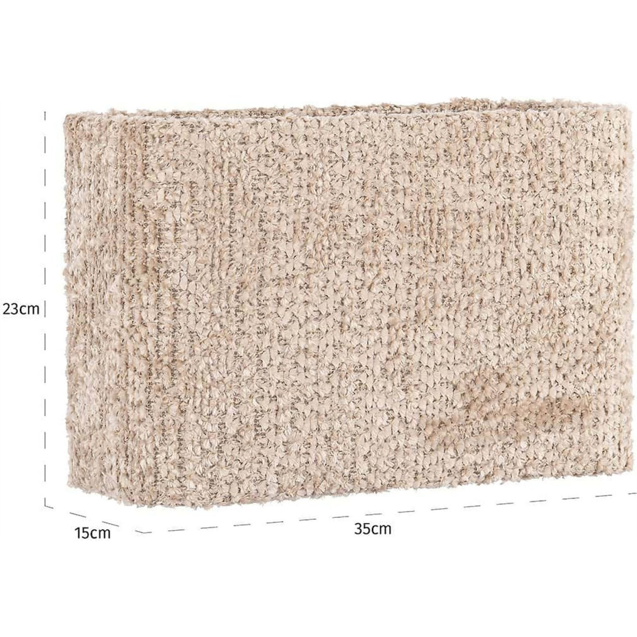Abat-jour rectangulaire en polyester effet tissu élégant