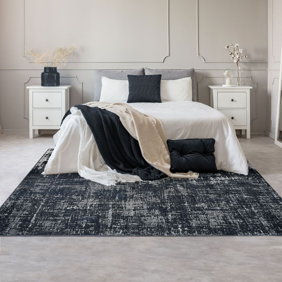 Tapis salon vintage chic effet vieilli STELLE