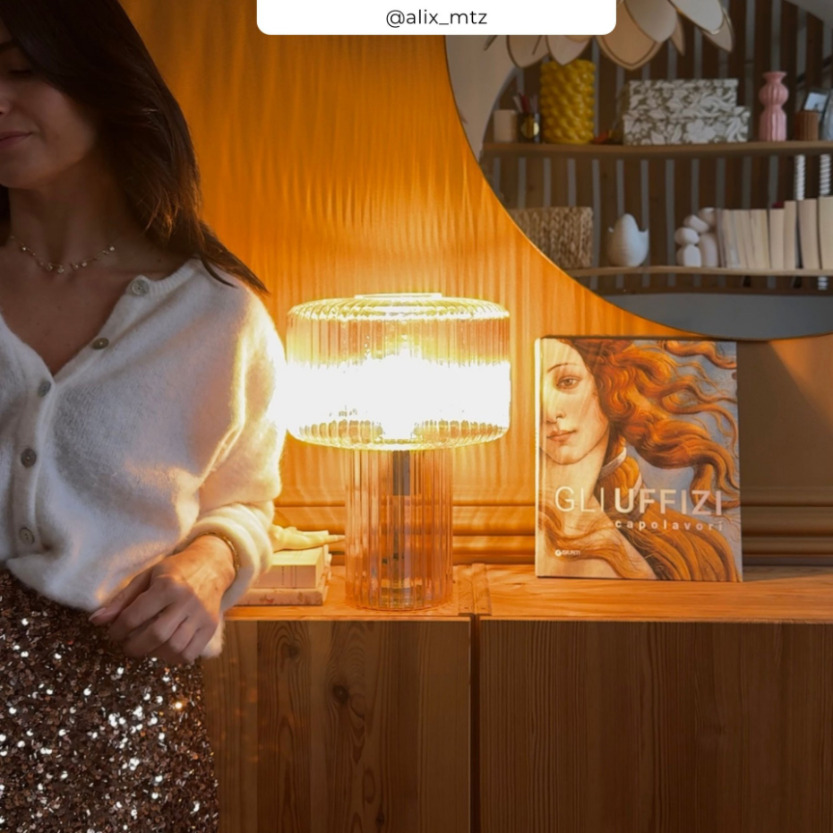 Lampe en verre cannelé - VERRA