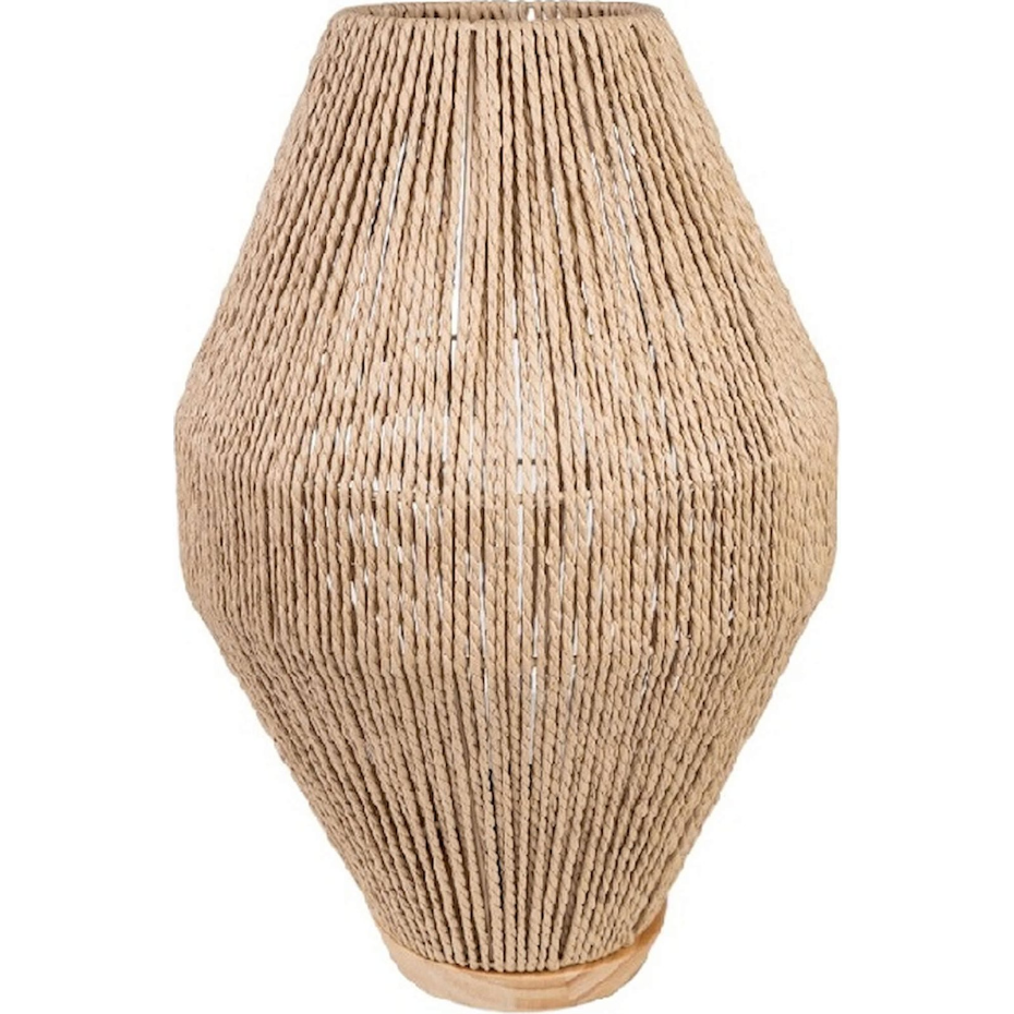 Lampe de table en corde forme organique style bohème