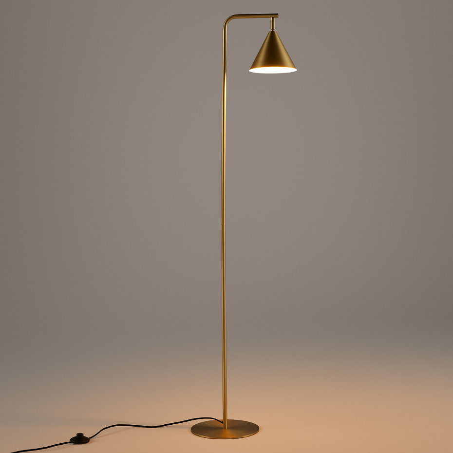 Lampadaire orientable en métal fer, Hiba