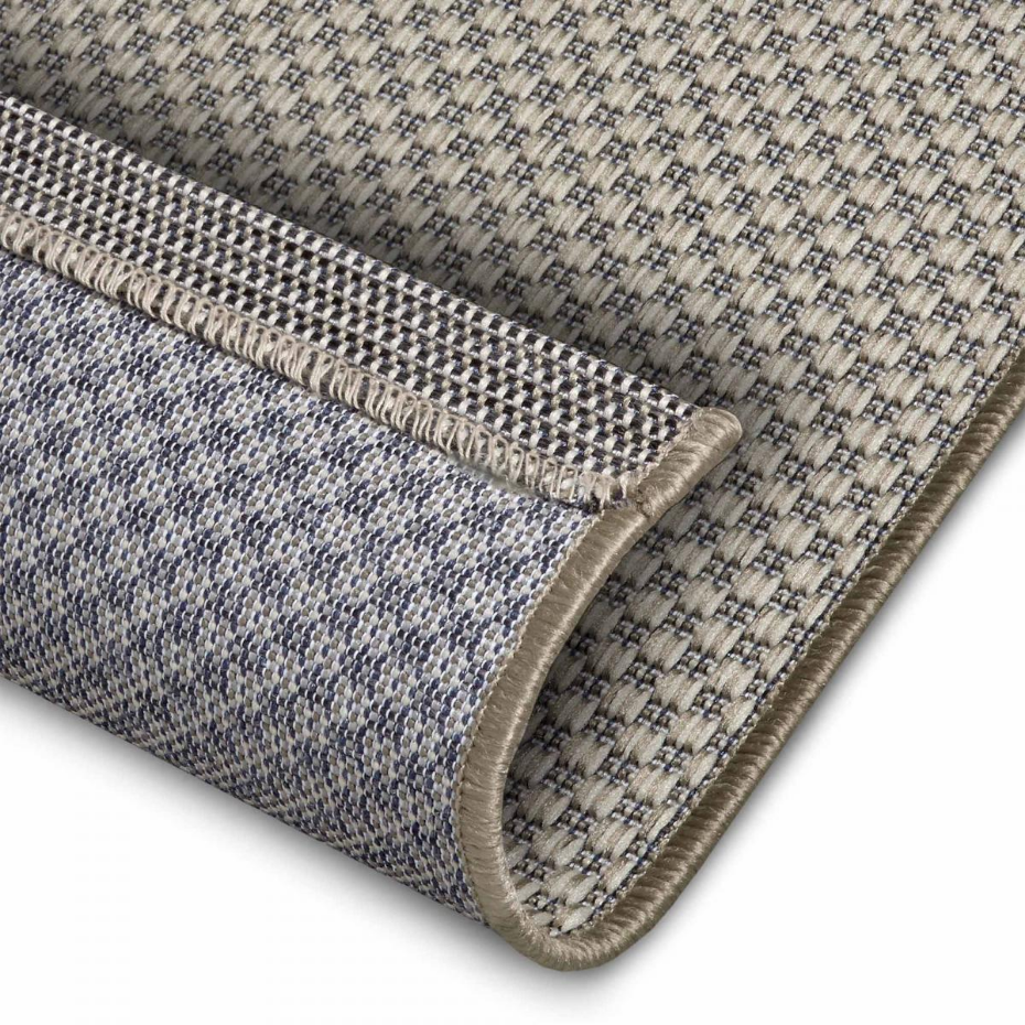 Tapis exterieur kilim géométrique, structure tissée résistante, PURE