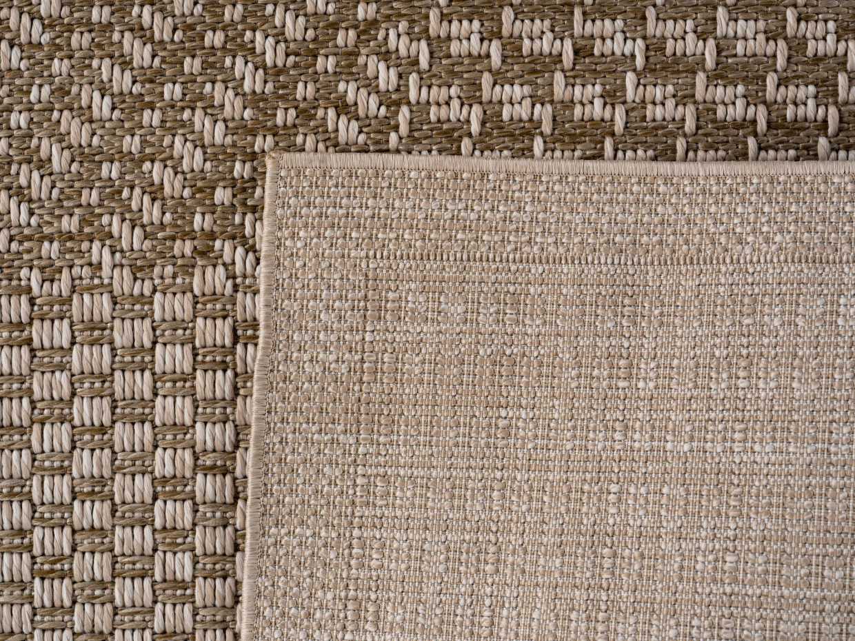 Tapis intérieur extérieur graphique à motifs tissés NEREA
