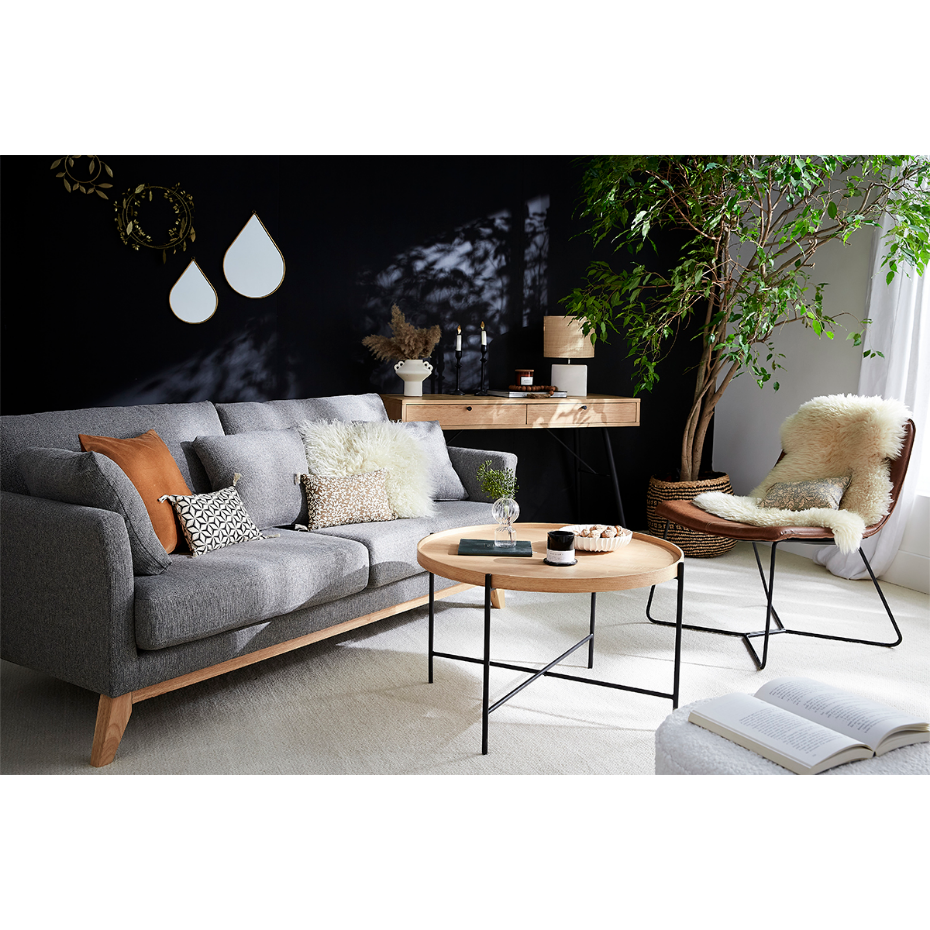 Canapé scandinave déhoussable 3 places OSLO