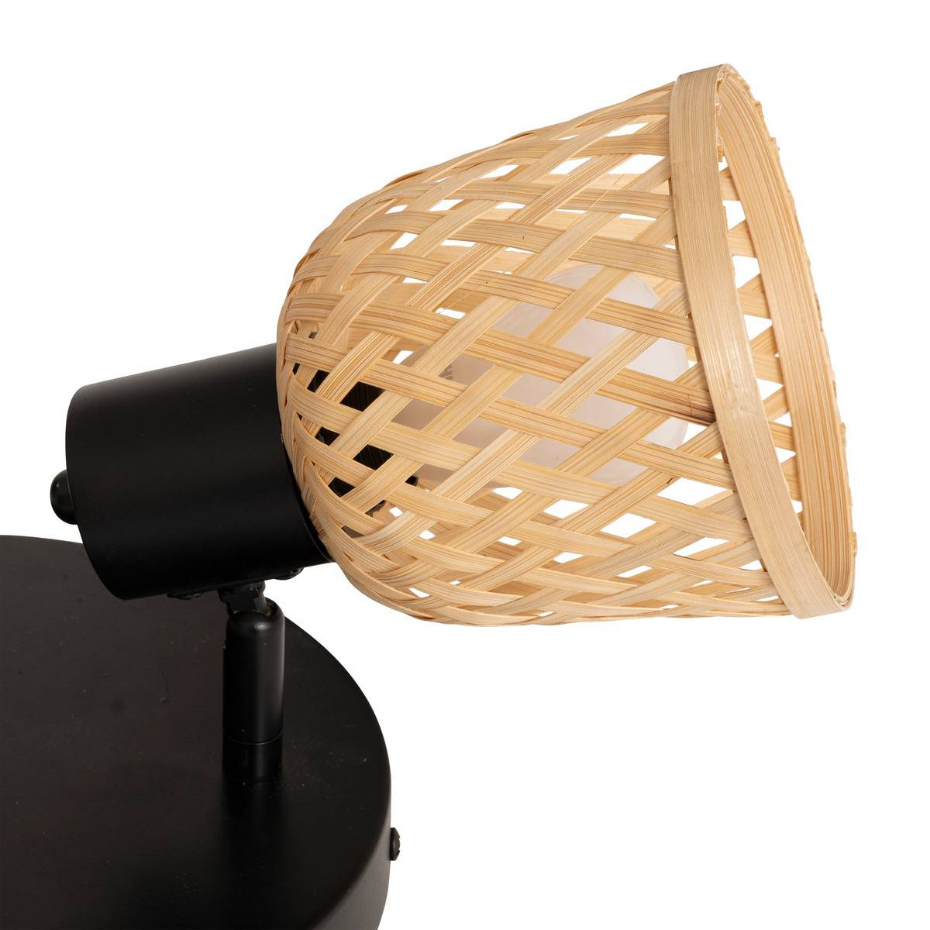 Plafonnier 3 spots orientables bambou LIO