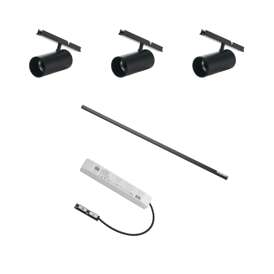 Kit rail LED 3 spots orientables - LYNE