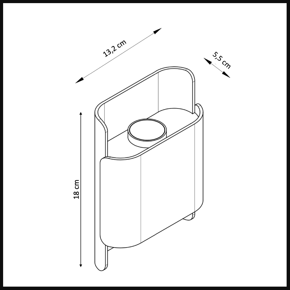 Applique carrée LED à double flux - LAILA