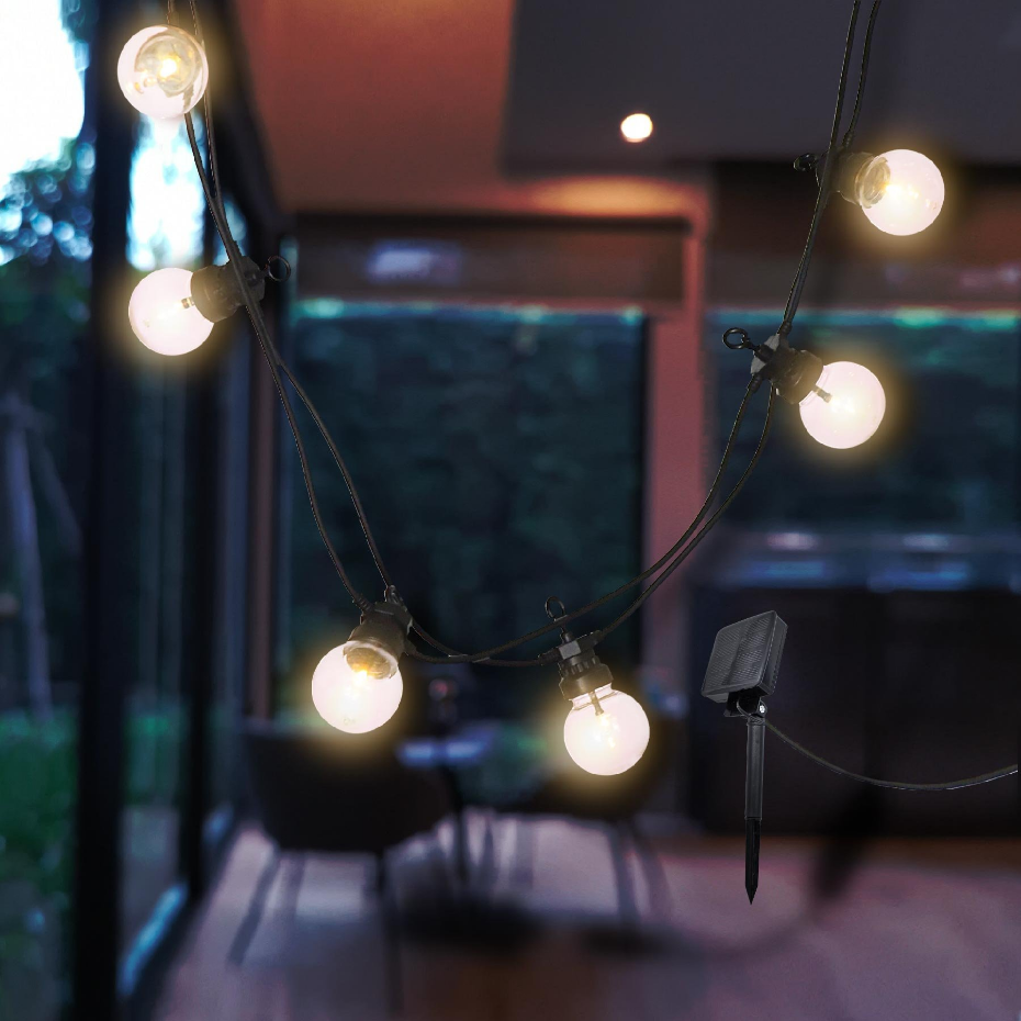 Guirlande solaire PARTY CLEAR 10 globes 5.7M