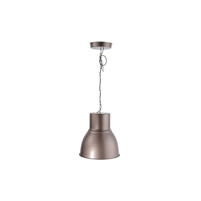 Grand Lustre Industriel Hangar Marron Glacé