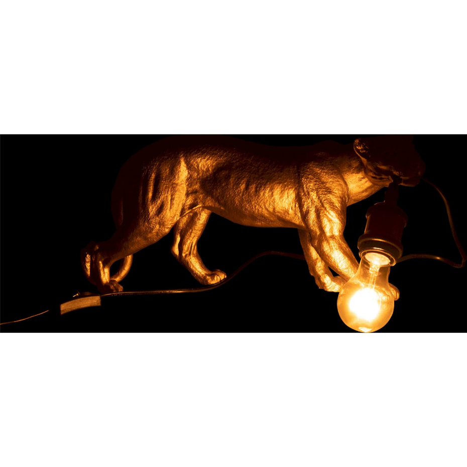 Lampe décorative puma en résine
