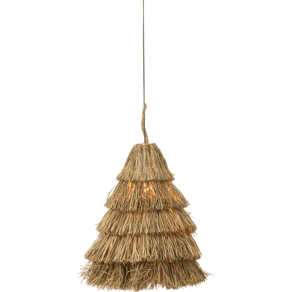 Suspension en paille forme organique