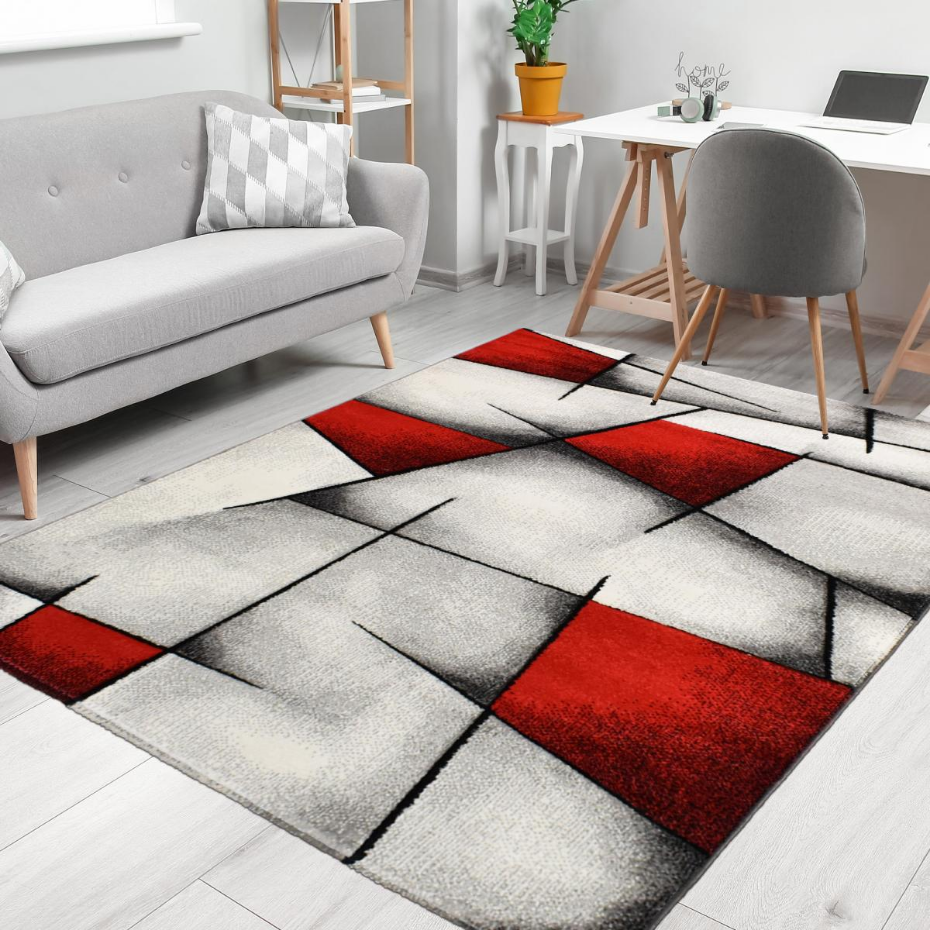 Tapis entrée tissé motif géométrique LYN8 ULTIMA