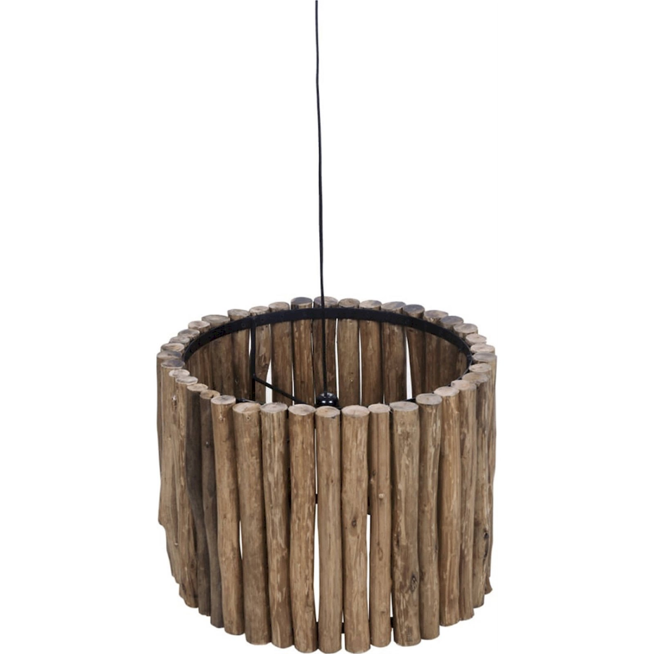 Suspension ronde en bois de teck