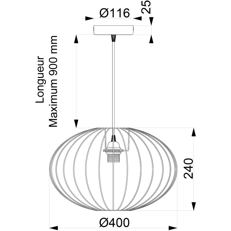 Suspension en tissu design, D.V014048, BELOUNE