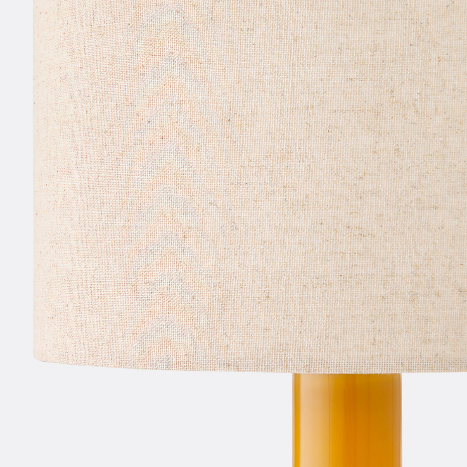Lampe à poser verre et lin, Juna