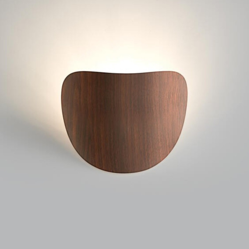 Applique led 7W métal impression noyer Feuillette