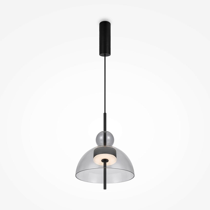Suspension LED moderne 1 abat-jour en verre NORA