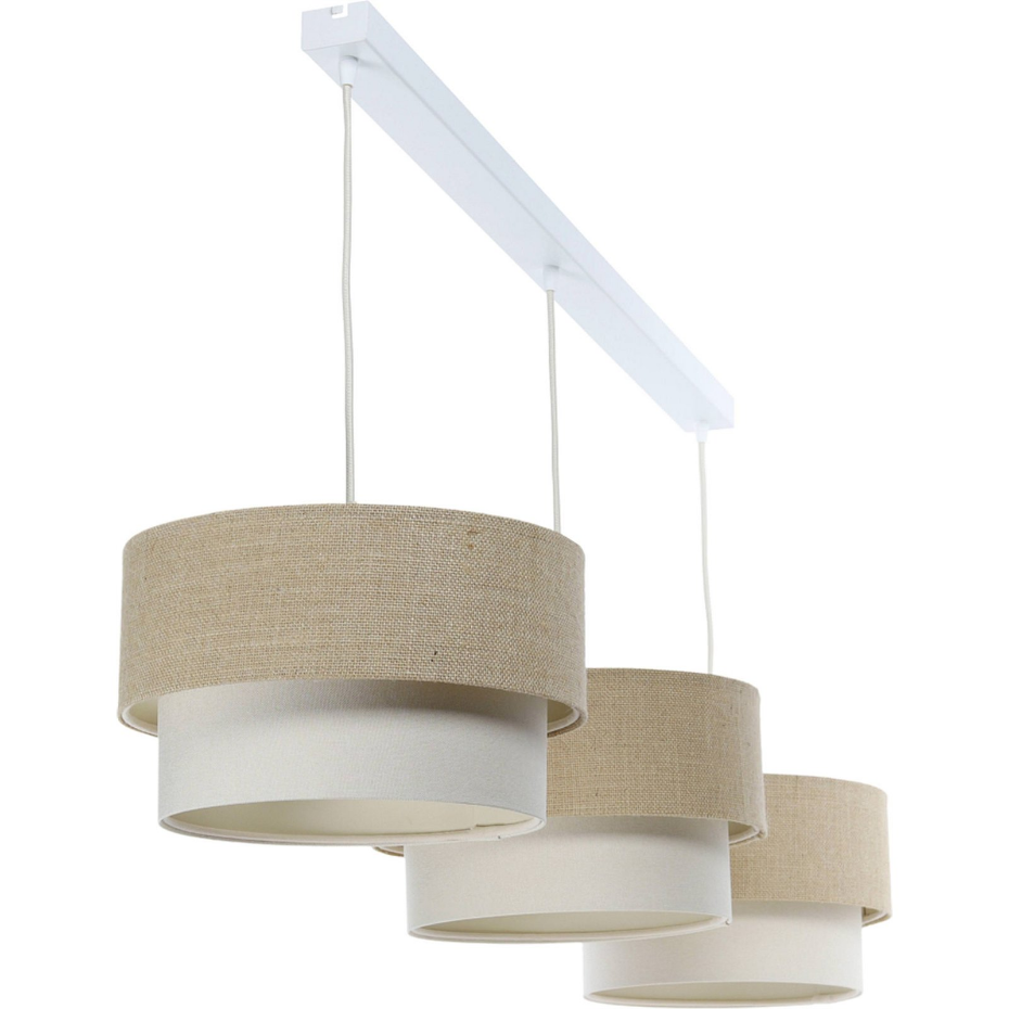 Suspension rectangulaire en jute et lin Boho