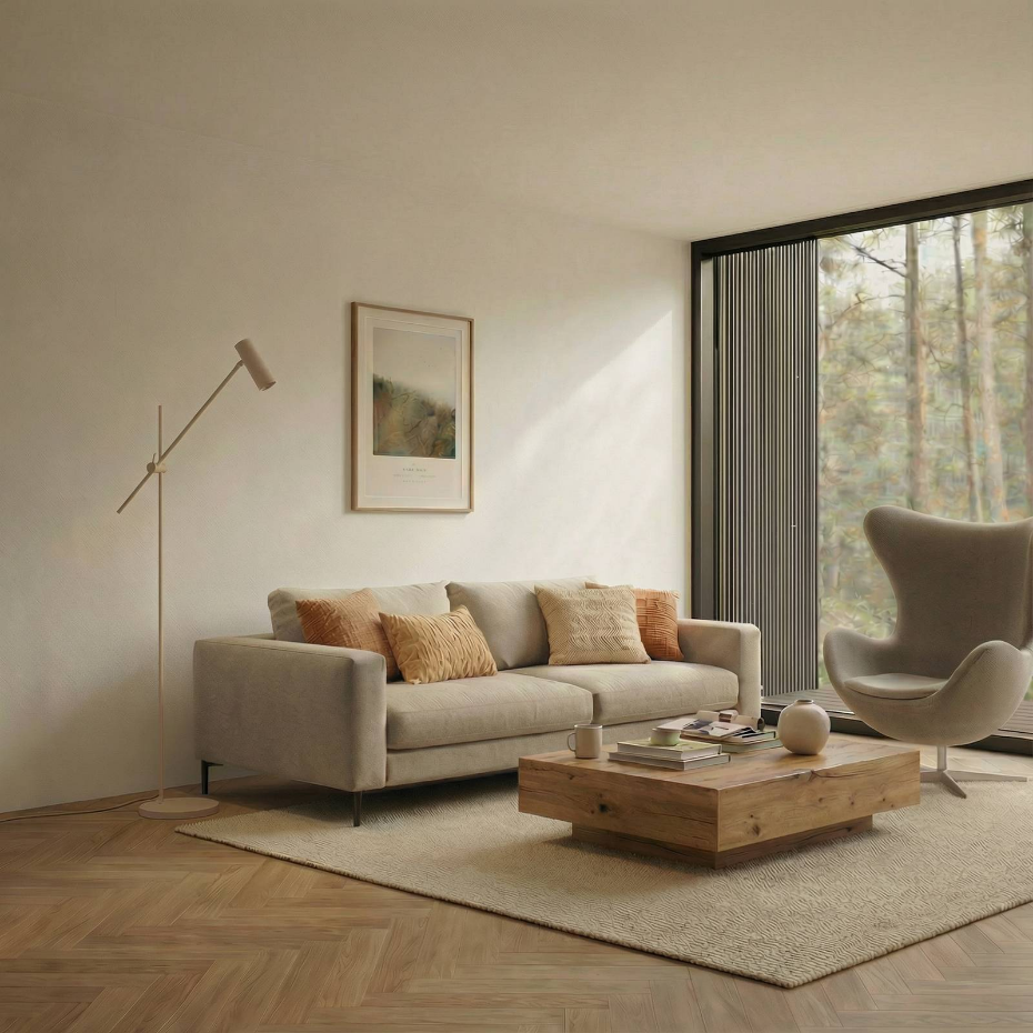 Lampadaire en métal scandinave, Vilo