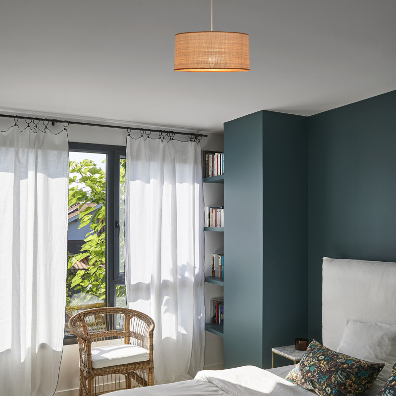 Suspension raphia et caramel Faulin