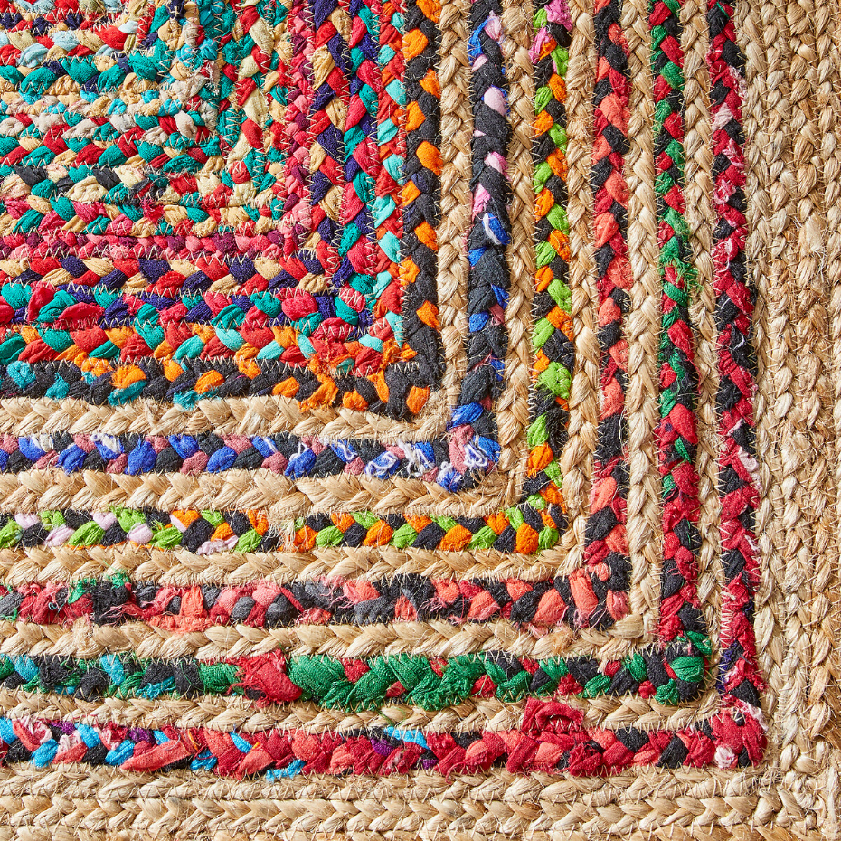 Tapis de couloir jute et coton recyclé, Jaco