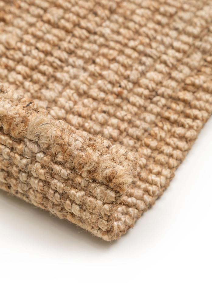 Tapis carré de jute tissé main SVEA