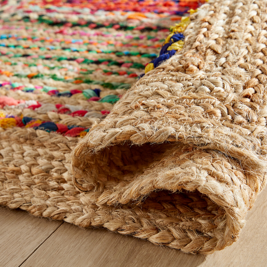 Tapis jute et coton recyclé, Jaco